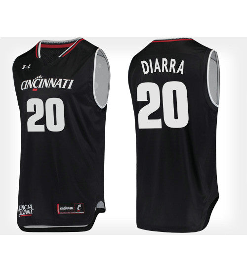 Cincinnati Bearcats 20 Mamoudou Diarra Blue Home College Basketball Jersey retro stitched fan jersey RTJ6021 image 1