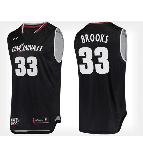 Cincinnati Bearcats 33 Nysier Brooks Blue Home College Basketball Jersey retro stitched fan jersey RTJ5999 image 1