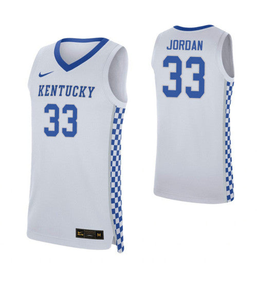 Kentucky Wildcats 33 Ben Jordan White College Basketball Jersey retro stitched fan jersey RTJ4481 image 1