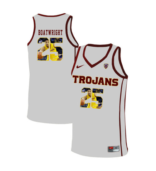 USC Trojans 25 Bennie Boatwright College Basketball Jersey White 10979 retro stitched fan jersey RTJ1670 image 1