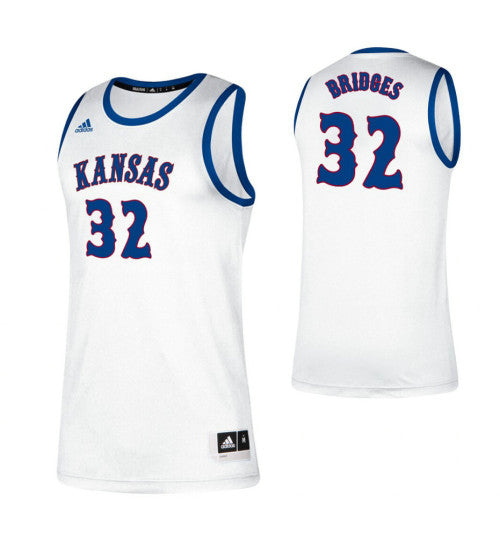 Kansas Jayhawks 32 Bill Bridges Classic College Basketball Jersey White retro stitched fan jersey RTJ10495 image 1