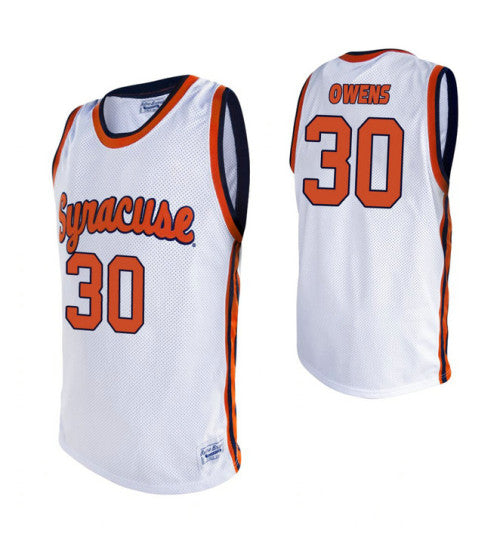 Syracuse Orange 30 Billy Owens Basketball Alumni College Basketball Jersey White retro stitched fan jersey RTJ7958