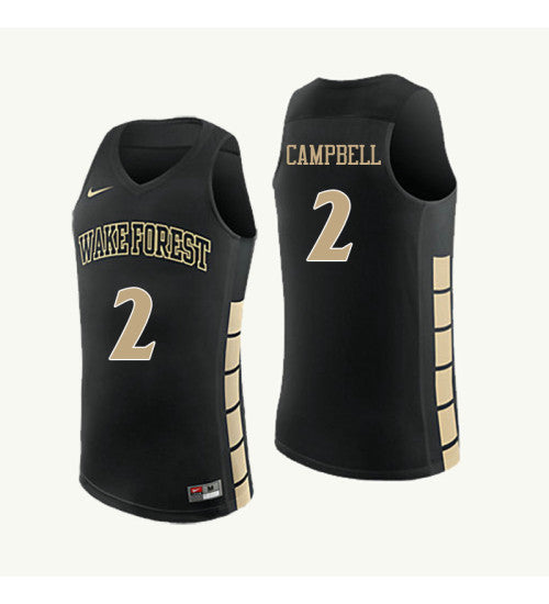 Wake Forest Demon Deacons 2 Amber Campbell College Basketball Jersey Black retro stitched fan jersey RTJ1304 image 1
