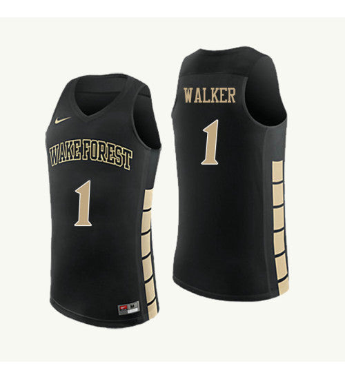 Wake Forest Demon Deacons 1 Destini Walker College Basketball Jersey Black retro stitched fan jersey RTJ1308 image 1