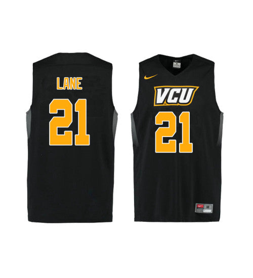 Vcu Rams 21 Khris Lane College Basketball Jersey Black retro stitched fan jersey RTJ1515 image 1