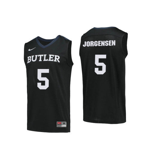 Butler Bulldogs 5 Paul Jorgensen College Basketball Jersey Black retro stitched fan jersey RTJ6196 image 1