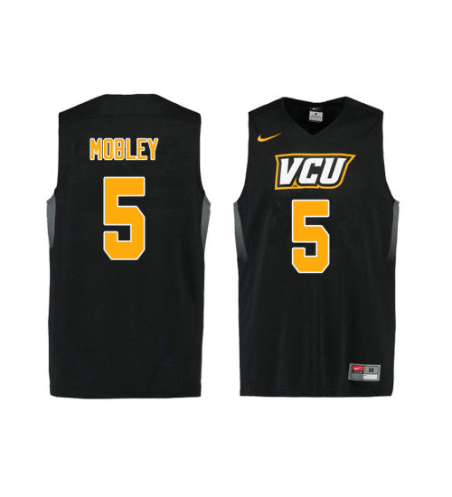 Vcu Rams 5 Sean Mobley College Basketball Jersey Black retro stitched fan jersey RTJ7270 image 1