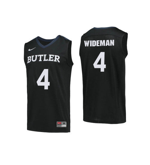 Butler Bulldogs 4 Tyler Wideman College Basketball Jersey Black retro stitched fan jersey RTJ12098 image 1
