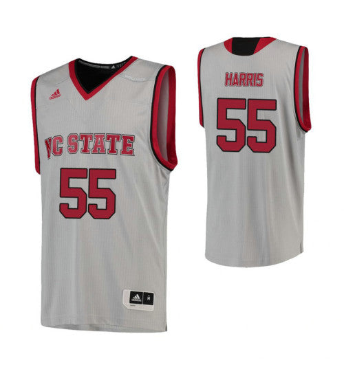 Nc State Wolfpack 55 Blake Harris Gray College Basketball Jersey retro stitched fan jersey RTJ3308 image 1