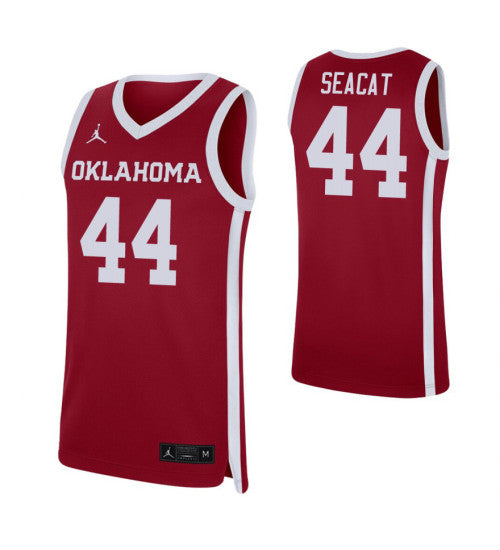 Blake Seacat College Basketball Jersey Crimson Oklahoma Sooners retro stitched fan jersey RTJ12157 image 1