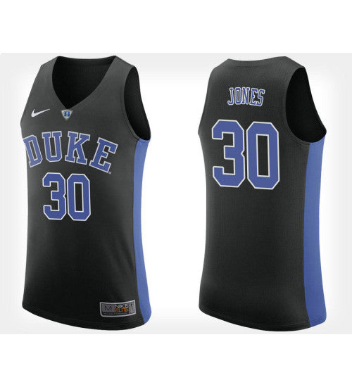Duke Blue Devils 30 Dahntay Jones Black Alternate College Basketball Jersey retro stitched fan jersey RTJ11515 image 1