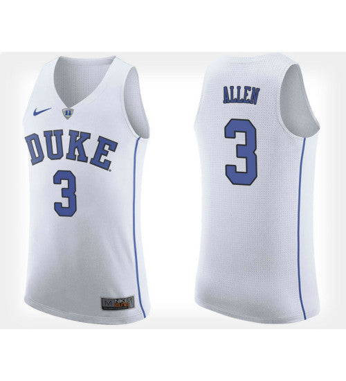 Duke Blue Devils 3 Grayson Allen White Road College Basketball Jersey retro stitched fan jersey RTJ11529 image 1