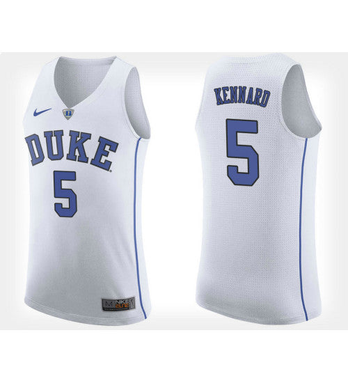 Duke Blue Devils 5 Luke Kennard White Road College Basketball Jersey retro stitched fan jersey RTJ5598 image 1