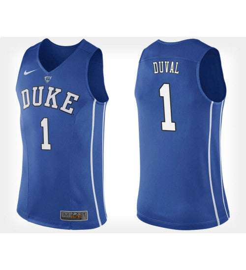 Duke Blue Devils 1 Trevon Duval Blue Home College Basketball Jersey retro stitched fan jersey RTJ5731 image 1