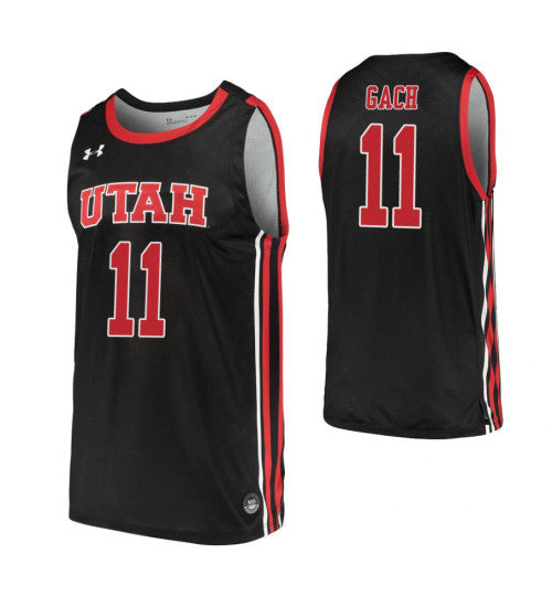 Both Gach College Basketball Jersey Black Utah Utes retro stitched fan jersey RTJ6246 image 1
