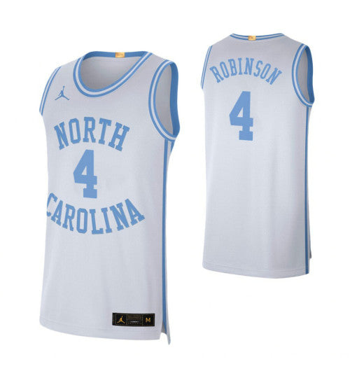 North Carolina Tar Heels 4 On Robinson White College Basketball Jersey retro stitched fan jersey RTJ3113 image 1