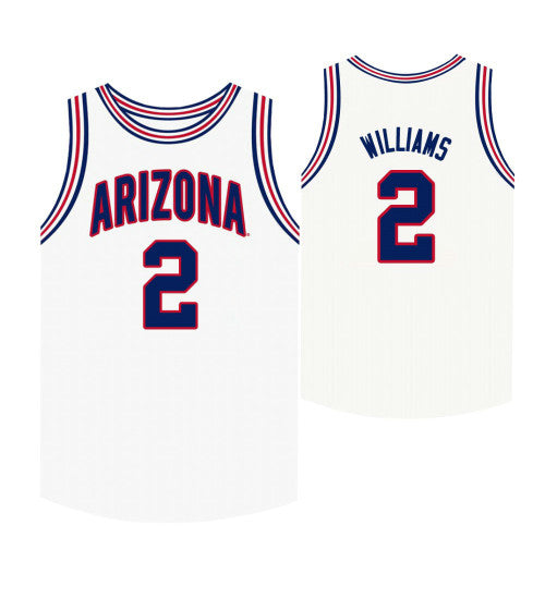 Arizona Wildcats On Williams College Basketball Jersey White retro stitched fan jersey RTJ12292 image 1