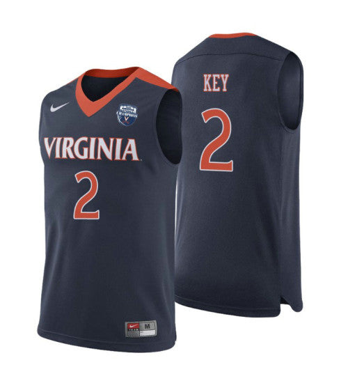 Virginia Cavaliers Braxton Key Basketball Champions College Basketball Jersey Navy retro stitched fan jersey RTJ1341
