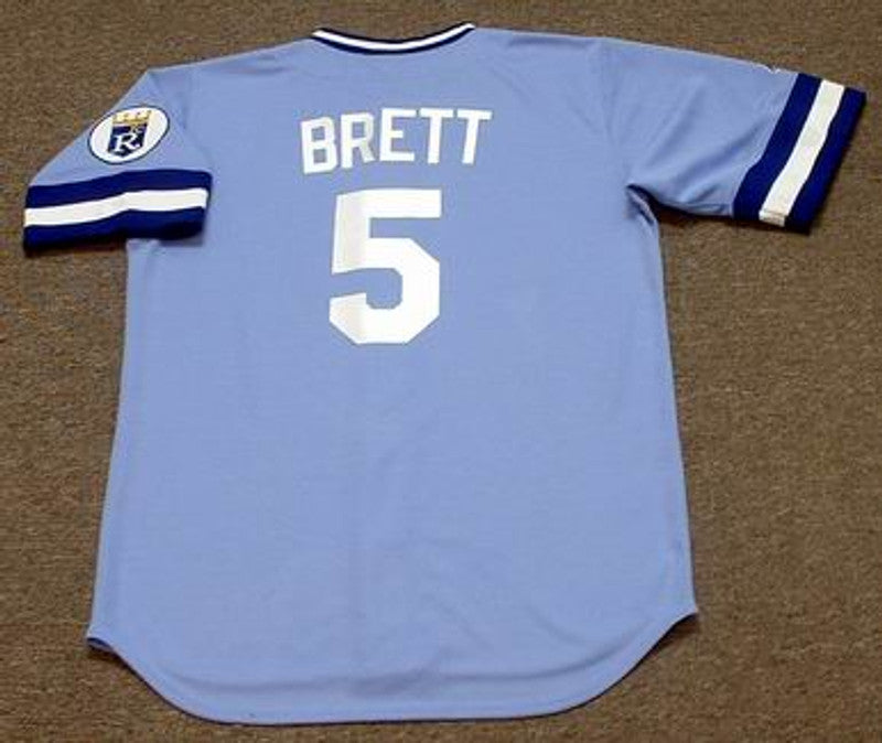 GB KCR 1985 Cooperstown Away Baseball Stitched Jersey, Vintage Baseball Jersey, Retro Sewn Jersey