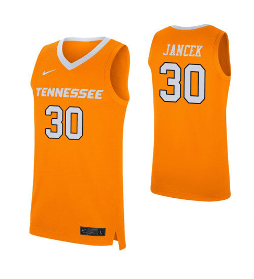 Tennessee Volunteers Brock Jancek College Basketball Jersey Orange retro stitched fan jersey RTJ2078 image 1