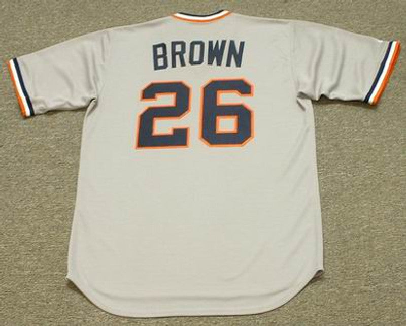 Gates Brown Detroit Tigers 1972 Baseball jersey retro stitched fan gear RTJ00877