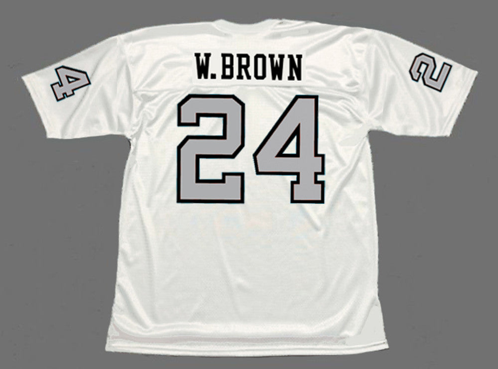 Oakland Raiders Willie Brown 1970 Away Throwback Brown Football Jersey product image