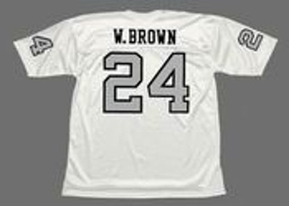 Oakland Raiders Willie Brown 1970 Away Throwback Brown Football Jersey product image