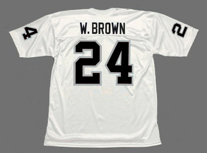 Oakland Raiders Willie Brown 1976 Away Throwback Brown Football Jersey product image