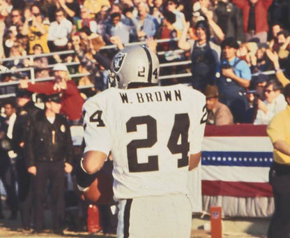Oakland Raiders Willie Brown 1976 Away Throwback Brown Football Jersey product image