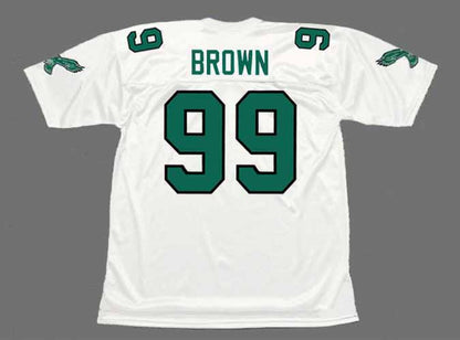 Philadelphia Eagles Jerome Brown 1990 Throwback Brown Football Jersey product image