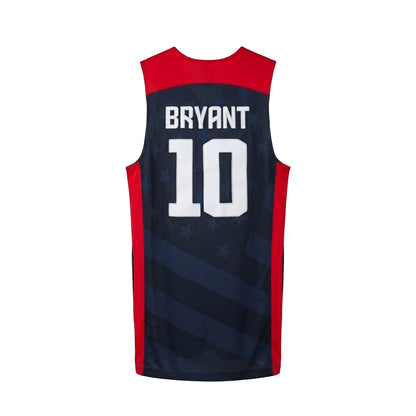 Bryant Team USA Jersey #10 Olympics Team Basketball Jersey, Navy Blue