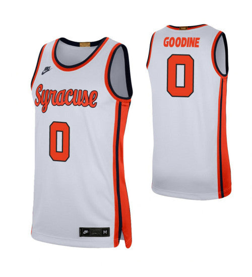 Syracuse Orange 0 Brycen Goodine White College Basketball Jersey retro stitched fan jersey RTJ2266 image 1