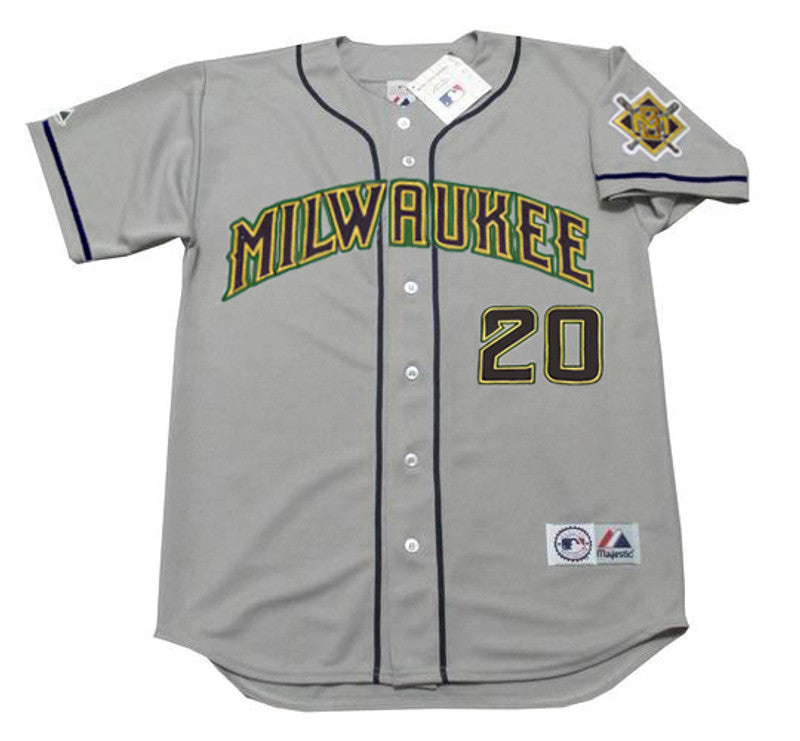 JB MB Milwaukee 1998 Away Throwback Baseball Stitched Jersey, Vintage Baseball Jersey, Retro Sewn Jersey