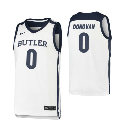 Butler Bulldogs 0 Campbell Donovan White College Basketball Jersey retro stitched fan jersey RTJ12120 image 1