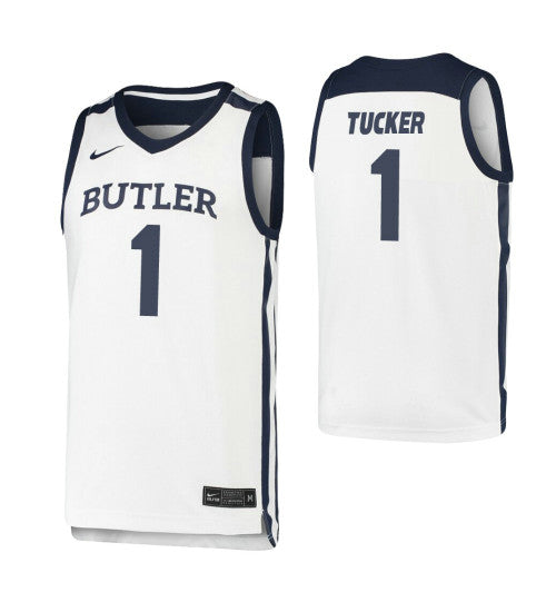 Butler Bulldogs Jordan Tucker College Basketball Jersey White retro stitched fan jersey RTJ12082 image 1