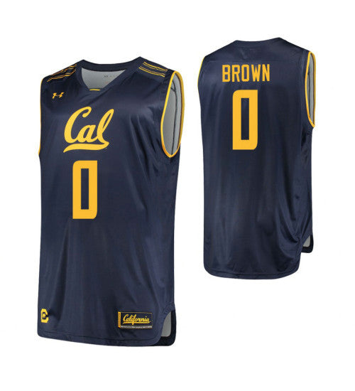 California Golden Bears 0 Jaylen Brown College Basketball Jersey Navy retro stitched fan jersey RTJ12047 image 1