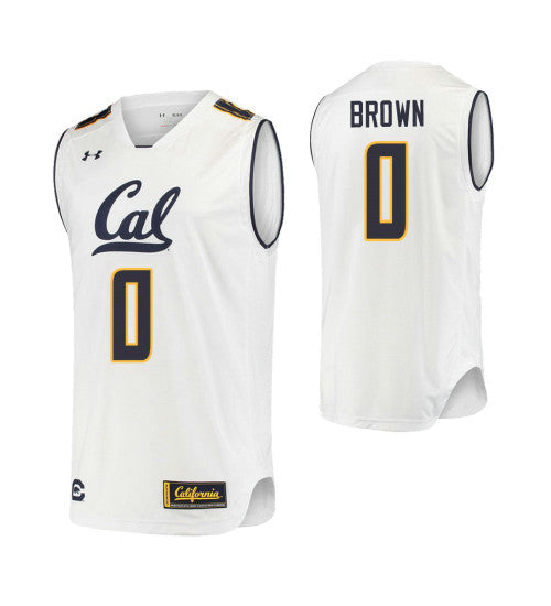 California Golden Bears 0 Jaylen Brown College Basketball Jersey White retro stitched fan jersey RTJ12046 image 1