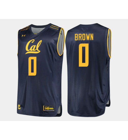 California Golden Bears 0 Jaylen Brown Navy Road College Basketball Jersey retro stitched fan jersey RTJ6146 image 1
