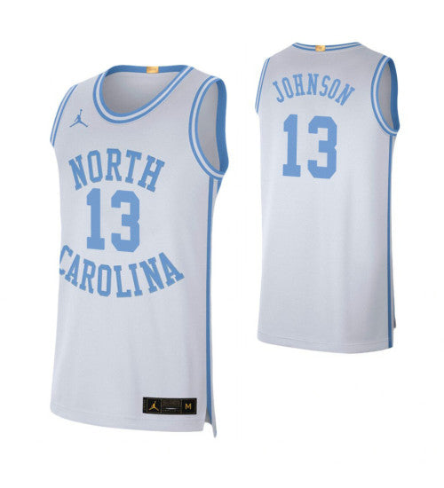 North Carolina Tar Heels 13 Cameron Johnson Retro Limited College Basketball Jersey White retro stitched fan jersey