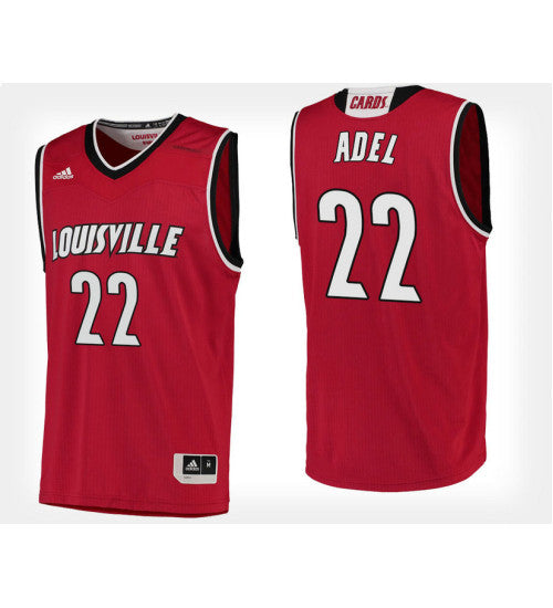 Louisville Cardinals 22 Deng Adel Red Home College Basketball Jersey retro stitched fan jersey RTJ4376 image 1