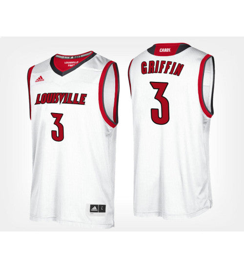 Louisville Cardinals 3 Jo Griffin White Road College Basketball Jersey retro stitched fan jersey RTJ10211 image 1