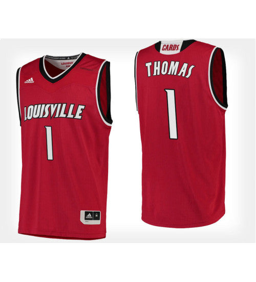 Louisville Cardinals 1 Lance Thomas Red Home College Basketball Jersey retro stitched fan jersey RTJ10267 image 1
