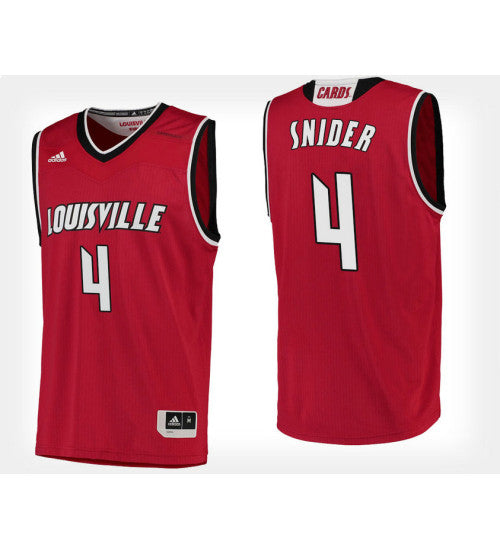 Louisville Cardinals 4 Quentin Snider Red Home College Basketball Jersey retro stitched fan jersey RTJ10193 image 1