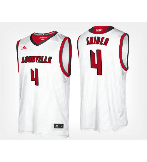 Louisville Cardinals 4 Quentin Snider White Road College Basketball Jersey retro stitched fan jersey RTJ4339 image 1