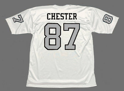 Oakland Raiders Raymond Chester 1970 Away Throwback Football Jersey product image