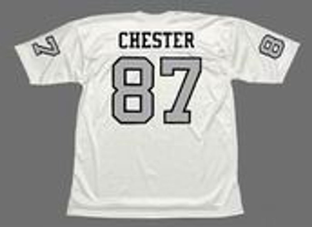 Oakland Raiders Raymond Chester 1970 Away Throwback Football Jersey product image