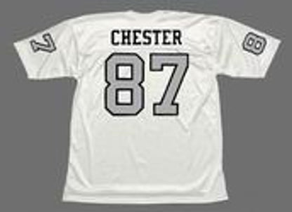 Oakland Raiders Raymond Chester 1970 Away Throwback Football Jersey product image