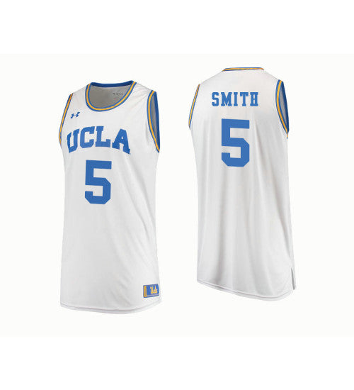 UCLA Bruins 5 Chris Smith College Basketball Jersey White 10866 retro stitched fan jersey RTJ1783 image 1