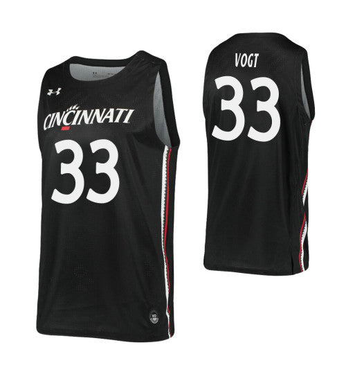 Chris Vogt College Basketball Jersey Black Cincinnati Bearcats retro stitched fan jersey RTJ11939 image 1