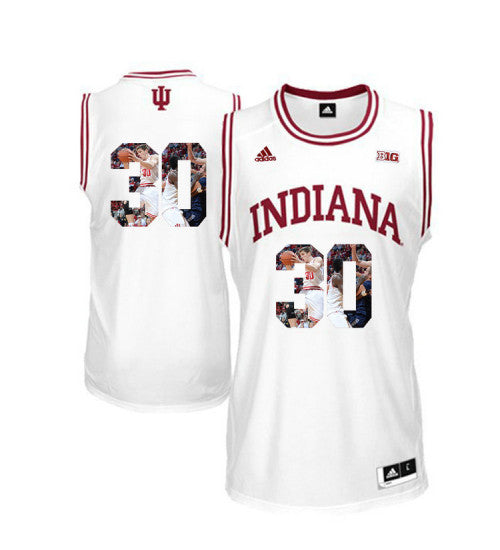 Indiana Hoosiers 30 Collin Hartman College Basketball Jersey White 1786 retro stitched fan jersey RTJ10863 image 1